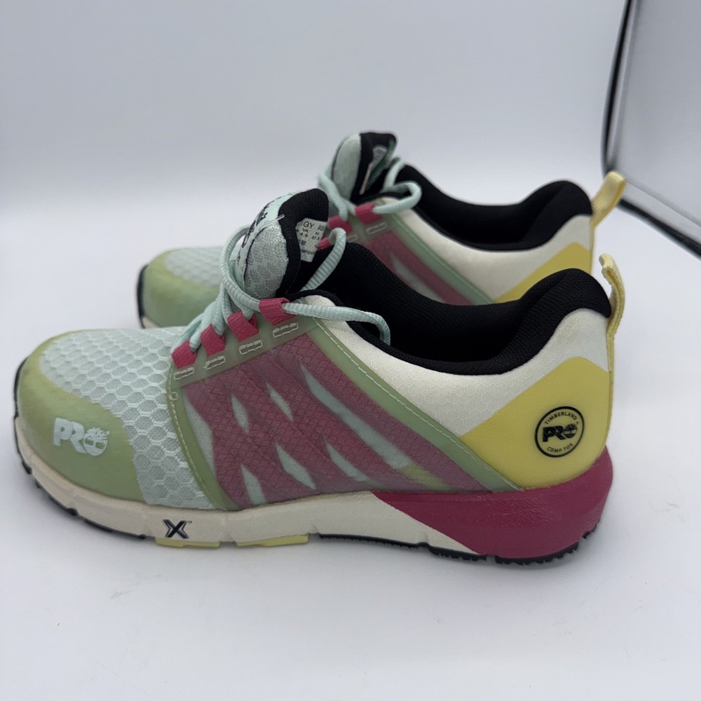 C8.‎ Timberland Women's Pro Radius Composite Toe Work Sneakers Blue/Multi-US 7M